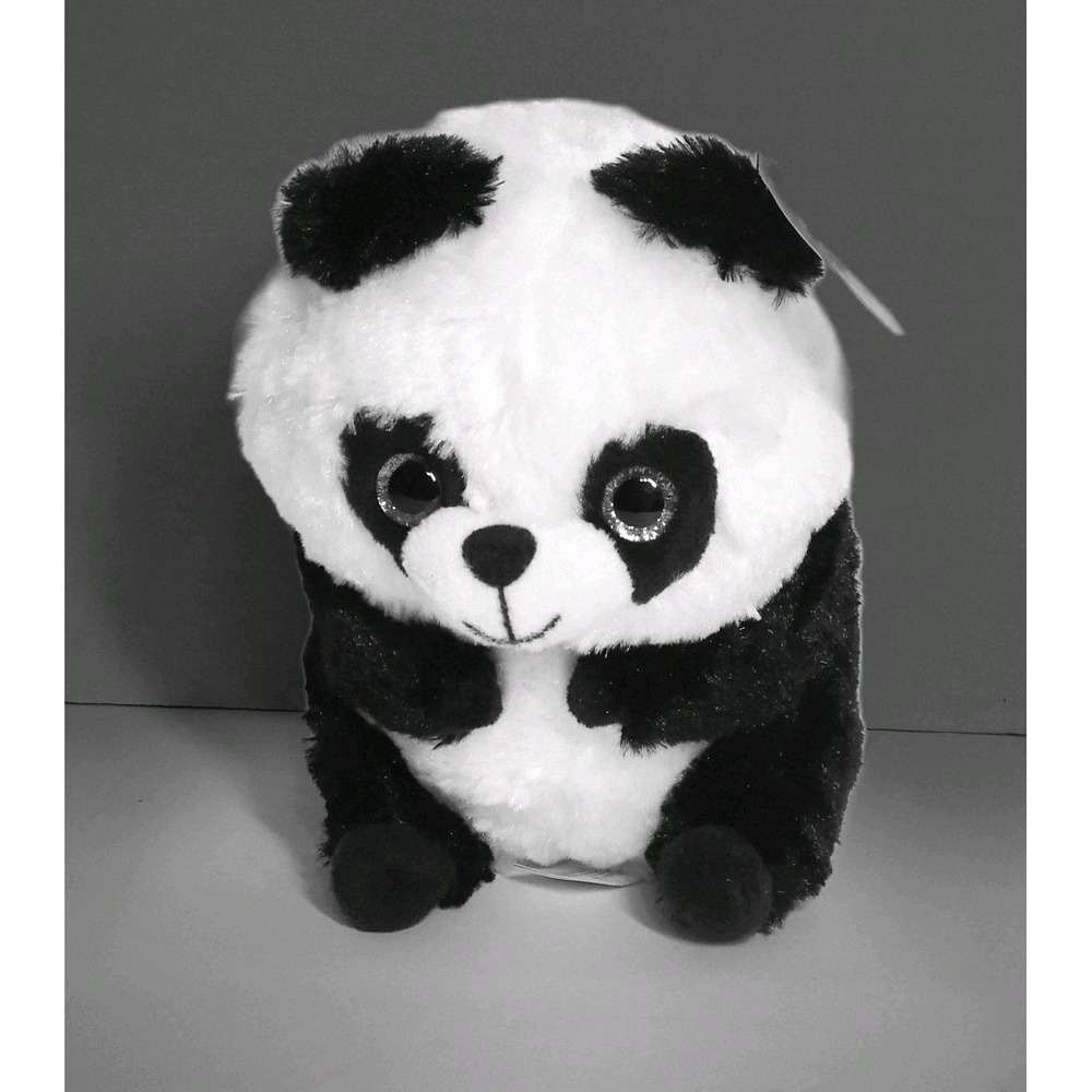 NANCO Belly Buddies Panda Plush 8" W Tags Blk White Collector Kids Toy Gift